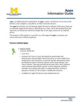 Apps Information Guide