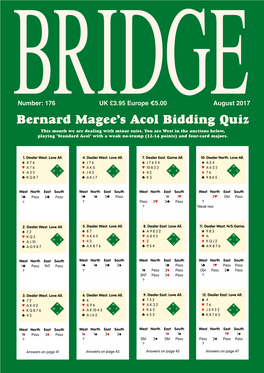 Bernard Magee's Acol Bidding Quiz