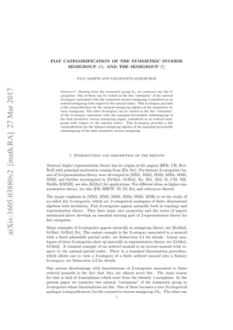 Fiat Categorification of the Symmetric Inverse Semigroup IS N and The