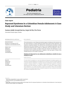 Rapunzel Syndrome in a Colombian Female Adolescent: a Case Study and Literature Review