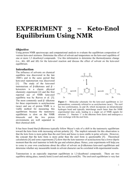 Keto-Enol Equilibrium Using NMR