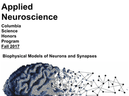 Biophysical Models of Neurons and Synapses Guest Lecture by Roger Traub
