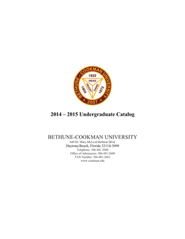 2015 Undergraduate Academic Catalog