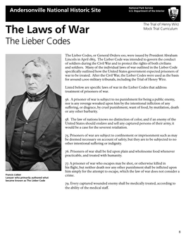 The Laws of War Mock Trial Curriculum the Lieber Codes