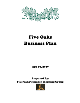 Five Oaks Business Plan