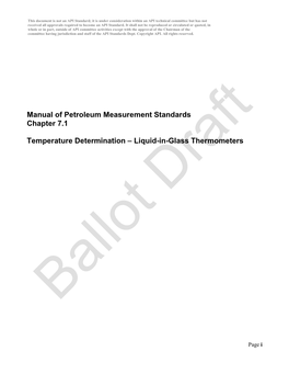 Manual of Petroleum Measurement Standards Chapter 7.1
