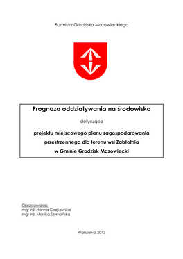 Prognoza Oddziaływania Na Środowisko