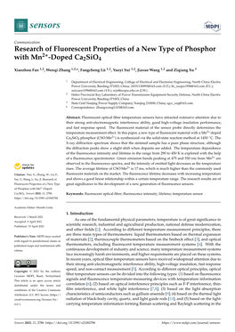 Research of Fluorescent Properties of a New Type of Phosphor with Mn2