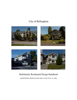 Multifamily Residential Design Handbook