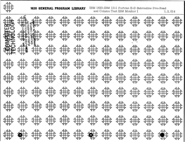 ~ 1620 GENERAL PROGRAM LIBRARY IBM 1620-IBM 1311 Fortran II-D Subroutine Pre-Read W and Column Test IBM Monitor I 1