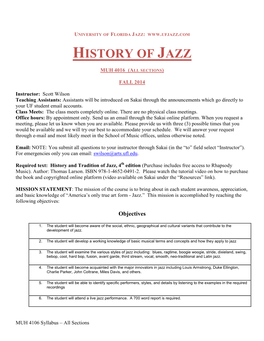 History of Jazz