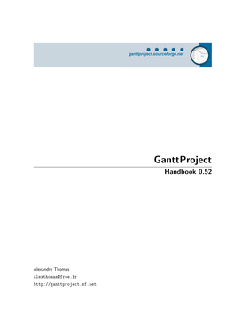 Ganttproject Handbook 0.52