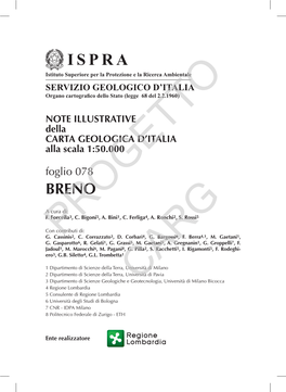 Progetto CARG Per Il Servizio Geologico D’Italia - ISPRA: F