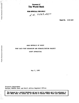 World Bank Document