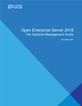 Open Enterprise Server 2018 File Systems Management Guide