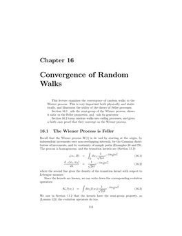 Convergence of Random Walks