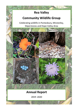 Rea Valley Community Wildlife Group Annual Report