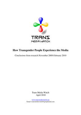 How Transgender People Experience the Media