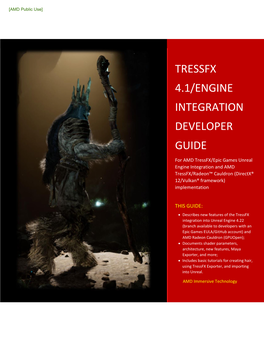 Tressfx 4.1/Engine Integration Developer Guide