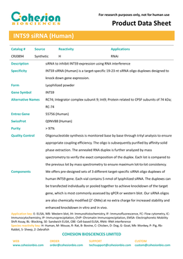 Product Data Sheet