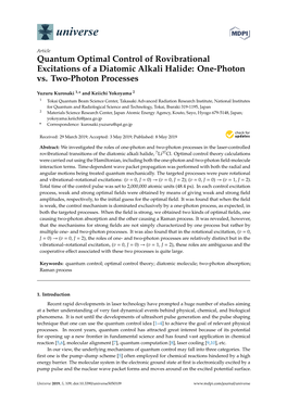 One-Photon Vs. Two-Photon Processes