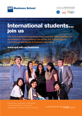International Students...Join Us
