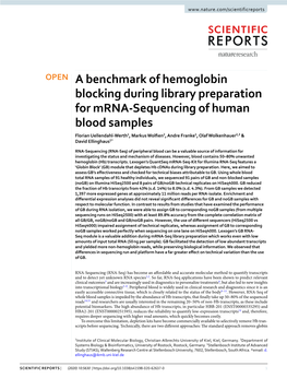 A Benchmark of Hemoglobin Blocking During Library Preparation for Mrna