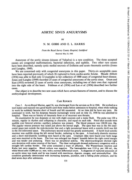 Aortic Sinus Aneurysms