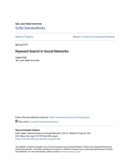 Keyword Search in Social Networks