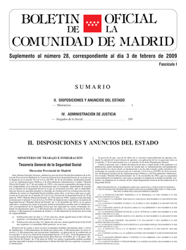 Ii. Disposiciones Y Anuncios Del Estado Sumario