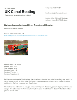 Bath and Aqueducts and River Avon from Hilperton | UK Canal Boating