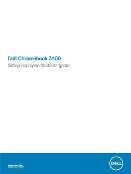 Dell Chromebook 3400 Setup and Specifications Guide