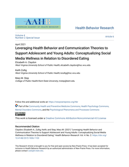 Leveraging Health Behavior and Communication Theories To