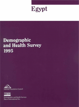 Egypt Demographic and Health Survey 1995