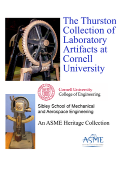The Thurston Collection of Laboratory Artifacts at Cornell University