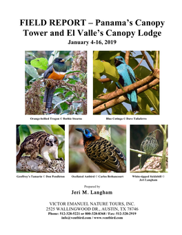 Panama's Canopy Tower and El Valle's Canopy Lodge
