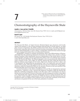 Sano Et Al., 2014 Chemostratigraphy of the Haynesville Shale