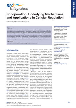 Sonoporation: Underlying Mechanisms and Applications in Cellular Regulation