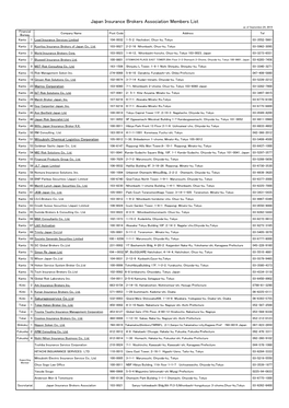 Japan Insurance Brokers Association Members List