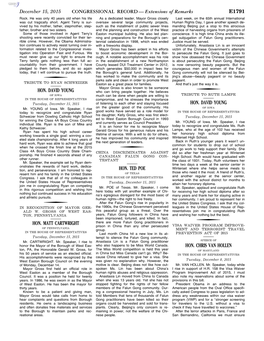 CONGRESSIONAL RECORD — Extensions of Remarks E1791 Rock