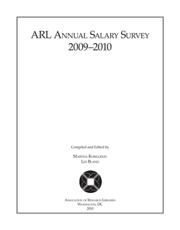 ARL Annual Salary Survey 2009–2010