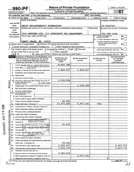 990-PF Return of Private Foundation