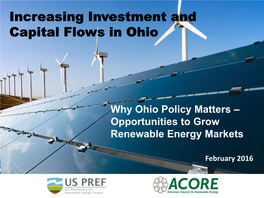 Increasing Investment and Capital Flows in Ohio