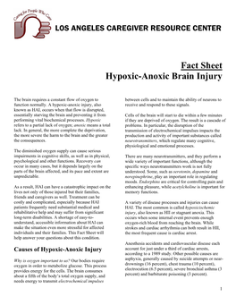 Hypoxic-Anoxic Brain Injury