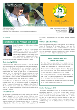 St Brendan's College Yeppoon Enewsletter