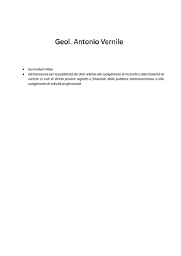 Geol. Antonio Vernile