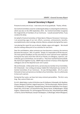 General Secretary Report.Pmd