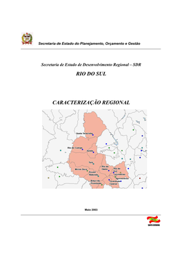 Rio Do Sul Caracterização Regional