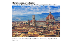 Renaissance Architecture Art Project: Fresco Landscape Painting Using Linear Perspective