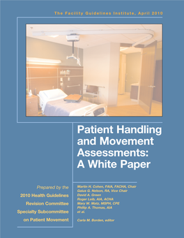 Patient Handling and Movement Assessments: a White Paper